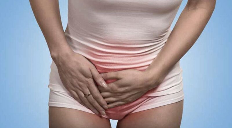 Imagem ilustrativa de lesões de herpes genital.