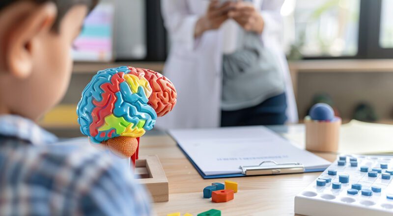 Psicopedagogos trabalhando com alunos em ambiente educacional